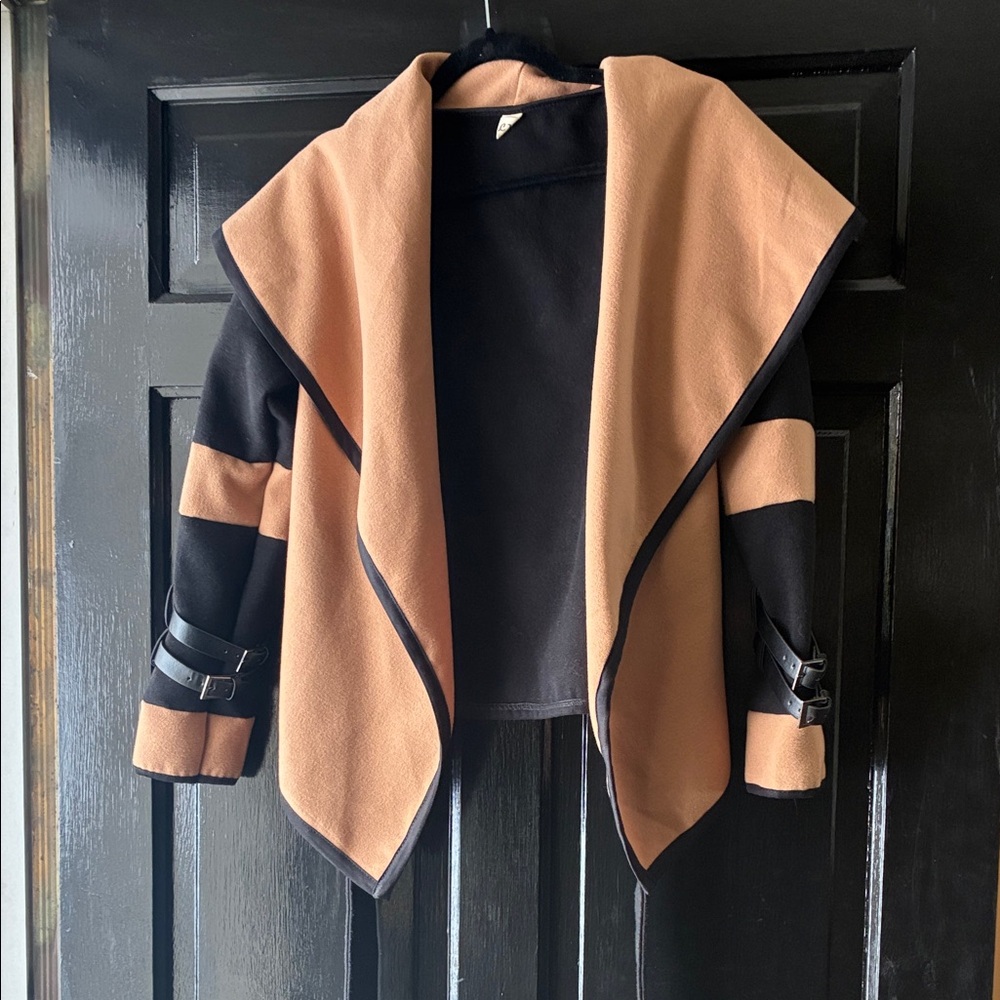 Stylish Black and Tan Women's Jacket